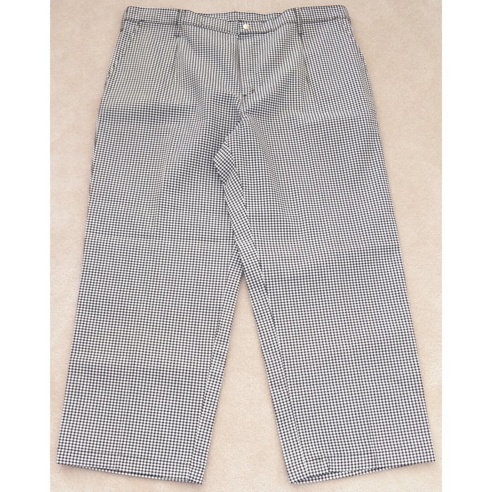 CINTAS Womens' Black White Checked Pants Work Uniform Size 22